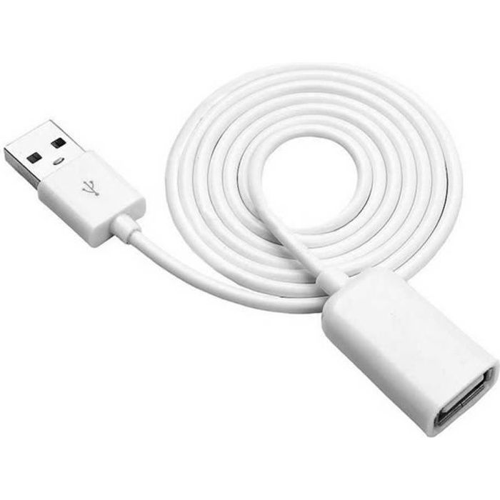 OCIODUAL Cable D Extension USB Male a Femelle Transfert de Donnees Blanc pour PC Ordinateur Laptop Cordon Rallonge Prolongateur