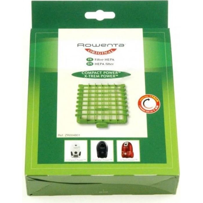 FILTRE HEPA H12 POUR ASPIRATEUR COMPACT POWER ROWENTA