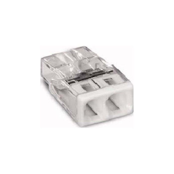 Bornes 2 entrées (0.5-2.5mm) Blanc boite de 100 pièces - WAGO - 2273-202