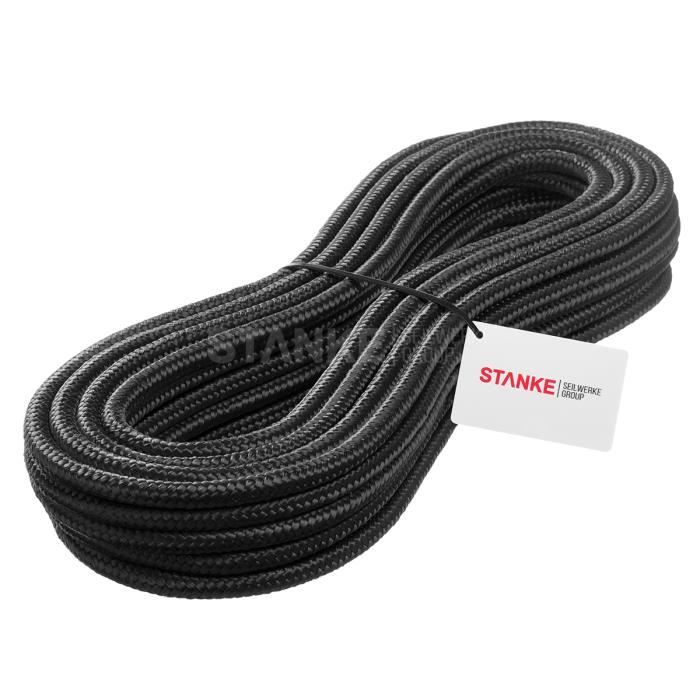 SEILWERK STANKE 25m Corde en polypropylène PP - diamètre 5mm - résistante - noire