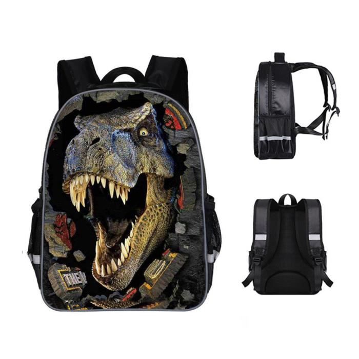 Sac à dos scolaire de voyage pour Enfant Cartable Dinosaures Dessin animé léger 16 pouces grande capacité- Type A