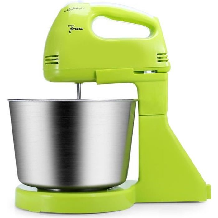 Mixeur Électrique Robot pâtissier Fouet Mélangeur 1800W 7 Vitesse Réglable Pétrin Batteur Crochet Cuisine Multifonction Pétrisseur