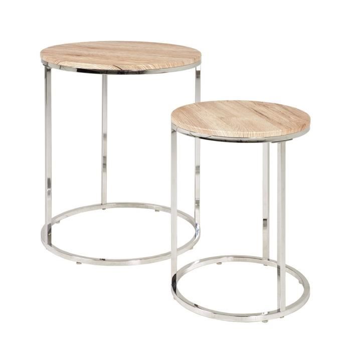 Lot de 2 Tables Rohfe chêne de San Remo