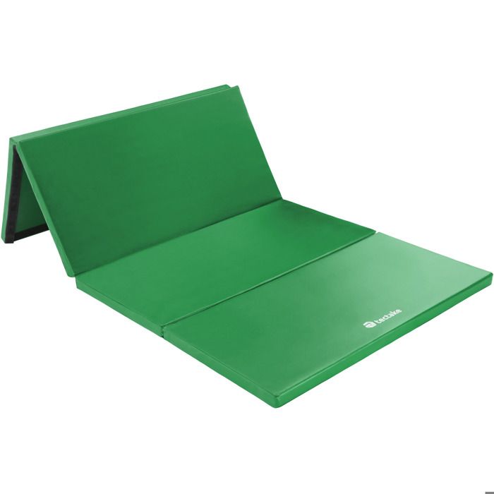 TECTACKE Tapis de Gym Tapis de Sol Tapis de Fitness Tapis de Yoga Pliable 240 x 120 x 5 cm Vert