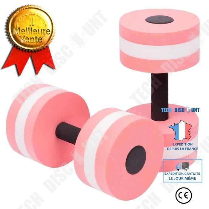 TD® 1 paire d'haltères pour AquaFitness / Haltères en mousse EVA main Piscine Résistance exercice Piscine/ Rose et Noir / Sport
