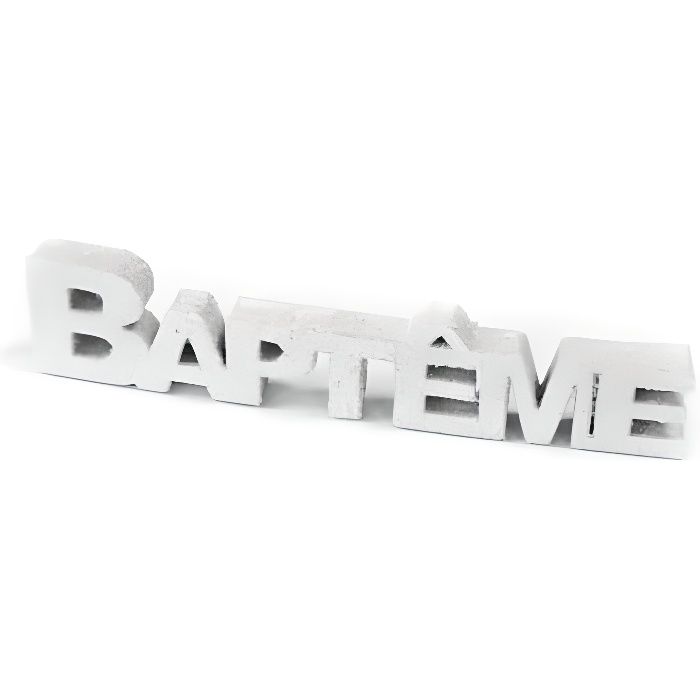 Lettre baptême blanche (x1) REF/DEC765