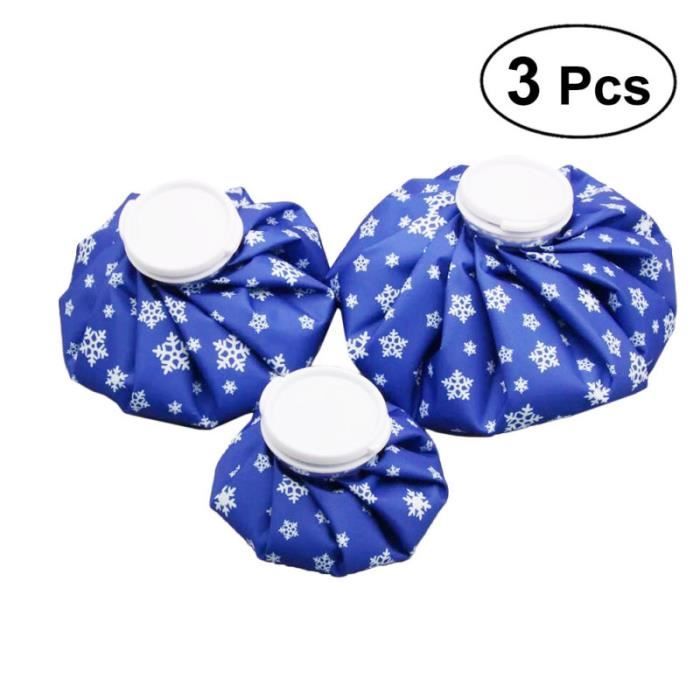 3 pcs Sac isotherme Impression Multi-fonctions Physiothérapie de Glace en Tissu GLACIERE - SAC ISOTHERME - ACCUMULATEUR DE FROID