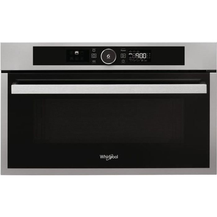 Whirlpool AMW 731-IX Four micro-ondes grill intégrable 31 litres 1000 Watt acier inoxydable