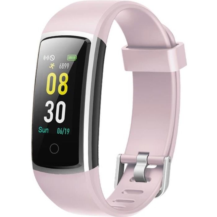 YAMAY Montre Connectée Femmes Sport Smartwatch Tensiomètre Tracker d'Activité Sommeil Cardio Etanche IP68 Pour Android iOS Rose
