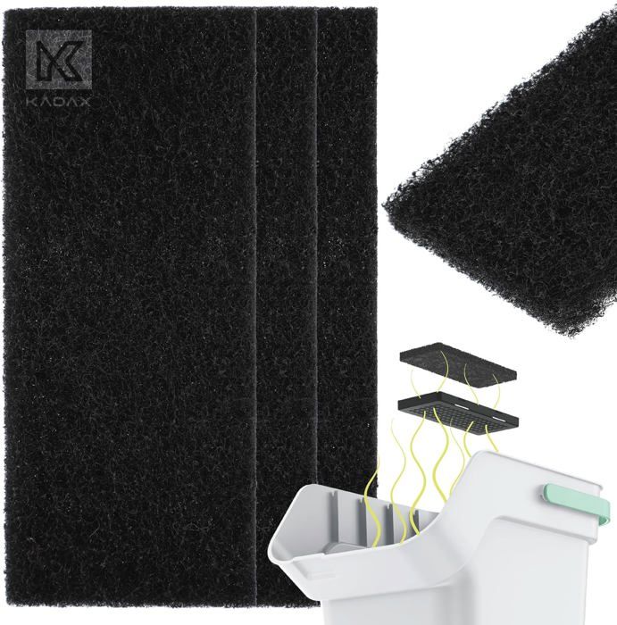 NLORNLAW Lot De 10 Filtres à Charbon Actif Carrés 12,7 Cm – Anti-Odeurs Pour Poubelle Compost Cuisine