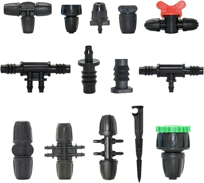 Kit 3 Pièces Raccords Tuyau Arrosage - Connecteurs Rapides + Vanne D'arrêt - Pour Tuyaux 1/2 Pouce (16mm) - Arrosage Jardin, Lavage Voiture