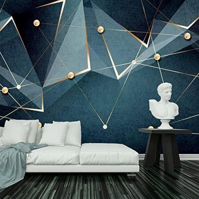 Papier Peint - Jeux de Lignes 300x250cm - Intissé