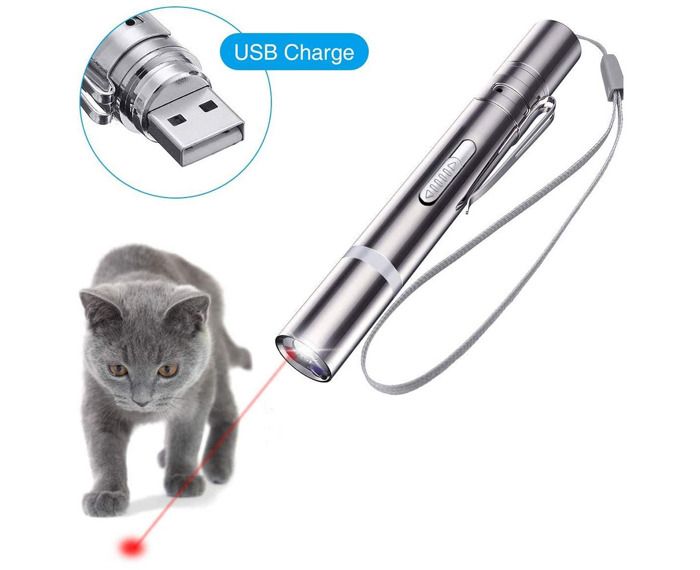 Meilleurs prix pour Lampe de poche USB en ligne Jouet pour chat Motif laser Bâtons de chat amusants Jouet pour chat Ensemble de jouets pour chat Jou