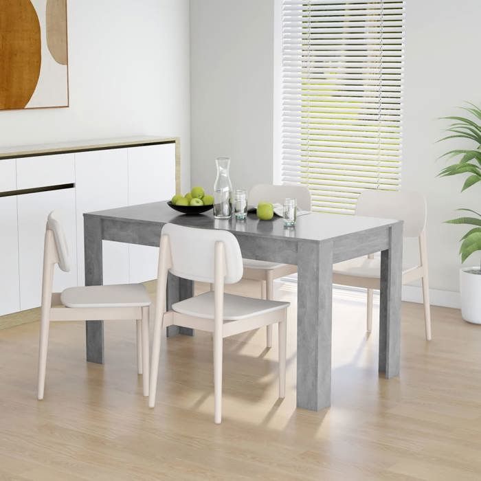 SALE 2025Table de salle à manger - table de dîner - Gris béton - 140x745x76 cm - Aggloméré2793 Kg 3077