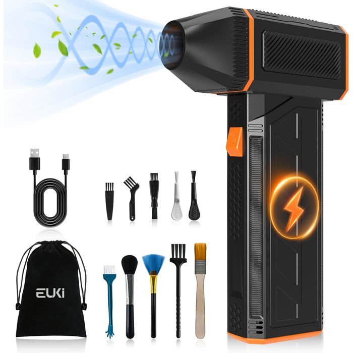 Souffleur Air Comprimé Avec Brosse De Nettoyage - Dépoussiérant Ordinateur, Clavier, Voiture