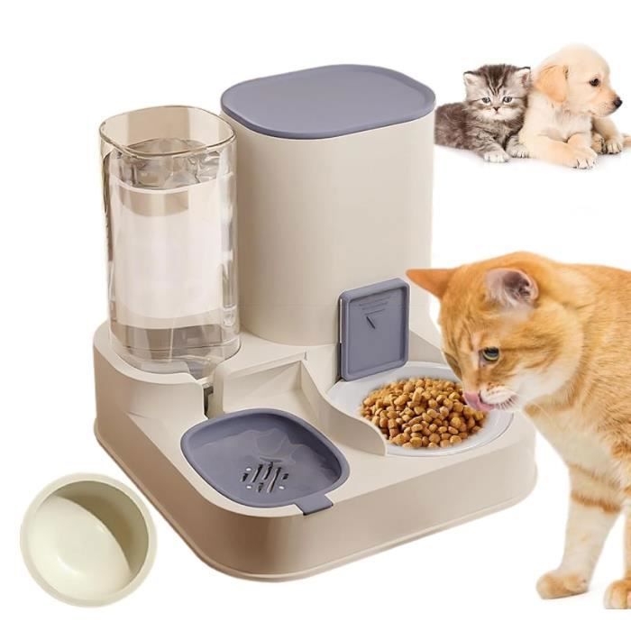 Comparer les prix de Distributeur De Croquettes Pour Chat2En1facile à Nettoyer Abreuvoir Automatique Pour Animaux De CompagniePour Petit Chienbleu-01