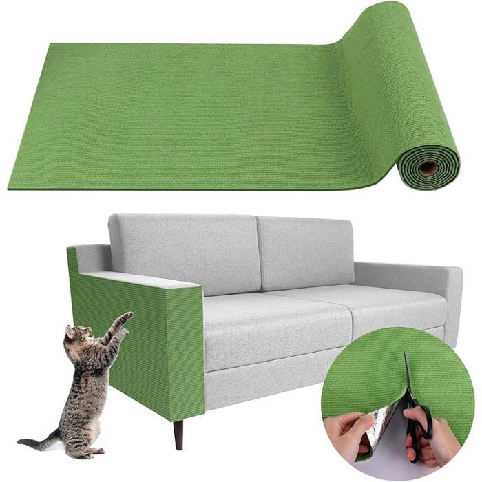 Comparer les prix de Griffoir Chat Canap- DIY grattoir Chat canap Tapis Chat pour Protection Remplacement de la Tour Chat (Vert Fruit 40X200cm)