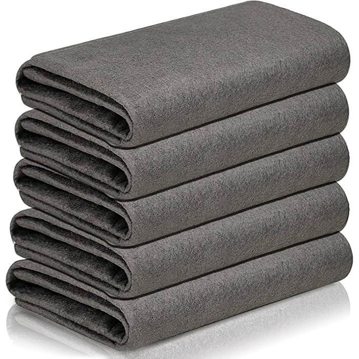Chiffon Vitre sans Trace Professionnel 5 Pièces Chiffon de Nettoyage en Microfibre Réutilisable pour Fenêtre (ferreux-5) EPONGE