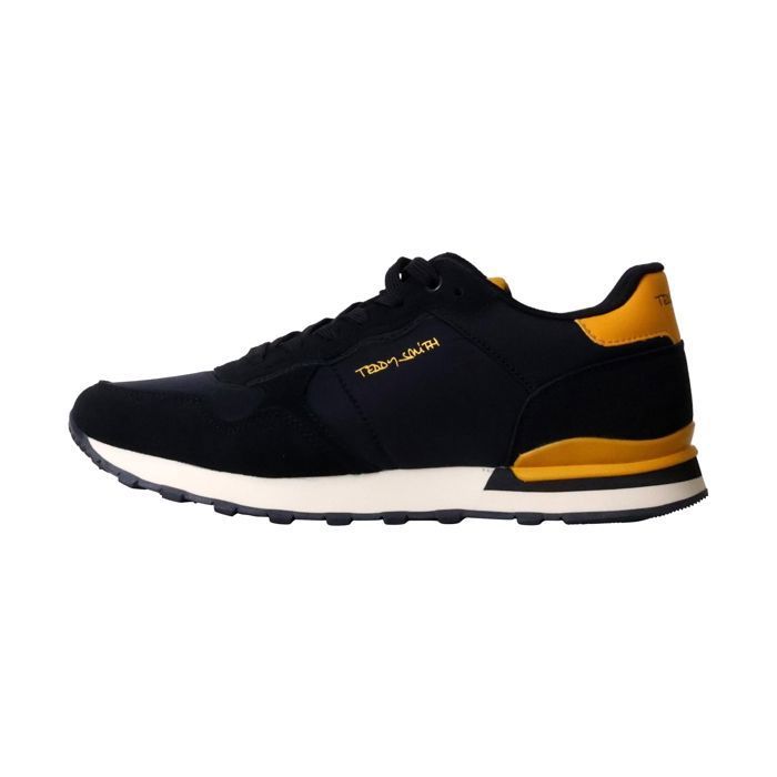Teddy smith Basket Cuir Teddy Smith - Marine/Jaune