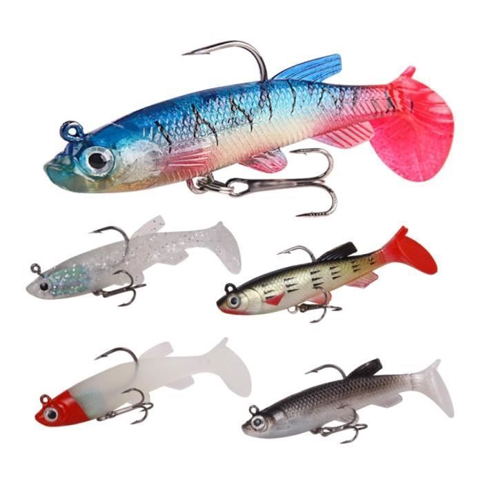 Leurre De Pêche Multi-articulé HYran 13.5cm - Lot De 5 - Pour Carnassiers ( brochet, Bar, Truite) Leurre Pêche Articulé