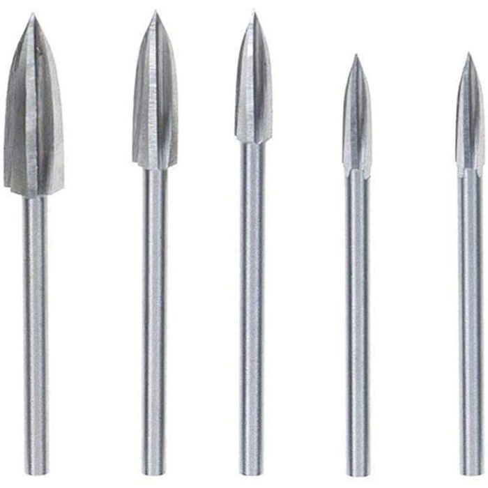 Lot De 4 Fraises Droites Pour Défonceuse - Diamètre Queue 8 Mm, Longueurs De Coupe 20/25/38/50,8 Mm - En Acier Au Carbure De Tungstène - Pour Bois, MDF, Contreplaqué - 6
