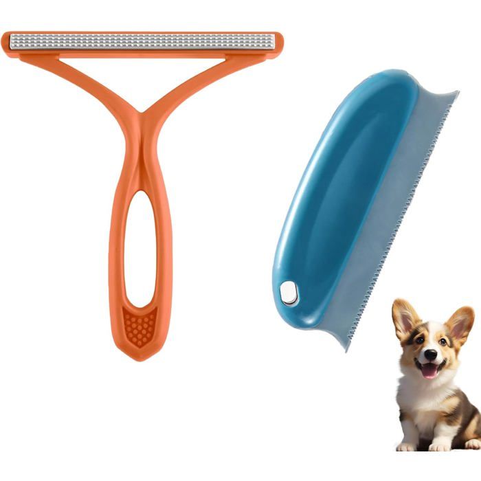 Brosse Anti Poils Animaux, Lot De 3 Ramasse Poils Animaux, Rasoir Anti Bouloche Portable Lint