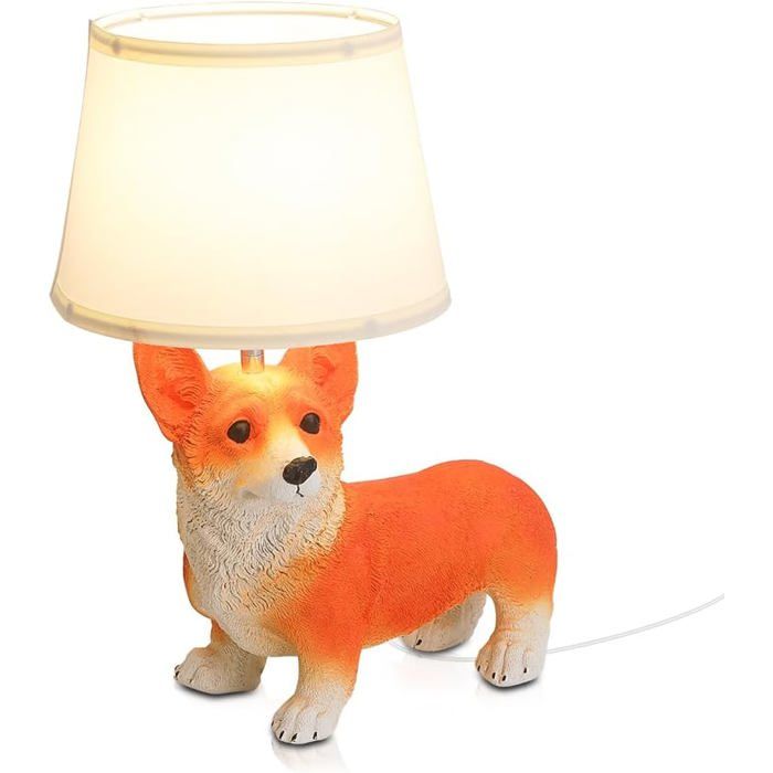 Lampe de Chevet - UNDERSCORE - Corgi - Résine - Éclairage Décoratif - 18 5 cm Lampe de Chevet - UNDERSCORE - Corgi - Résine - Éclairage Décoratif - 18 5 cm