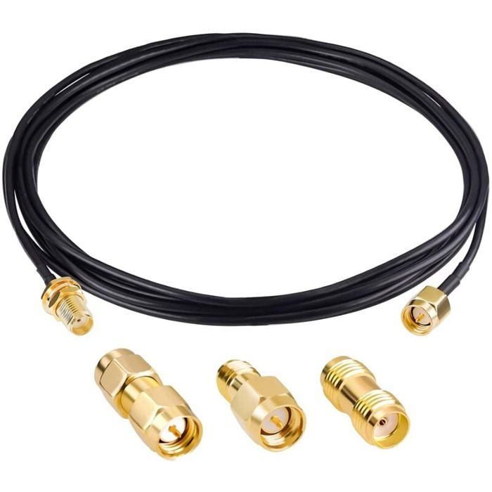 Câble SMA Mâle Vers SMA Femelle étanche M12 – RG316 Faible Perte Pour Antennes, Routeurs, SDR