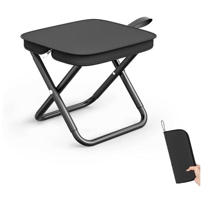 Tabouret Pliant Portable Chaise de Camping Pliable Siege de Peche Camping Accessoires Petit Tabouret Pliable pour Activités Plein