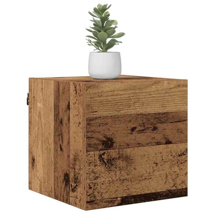 Sarazyj®Banc TV - meuble hifi - Marron Meuble TV - Bois Ancien - 30 5 x 30 x 30 cm - bois dingénierie - 94269