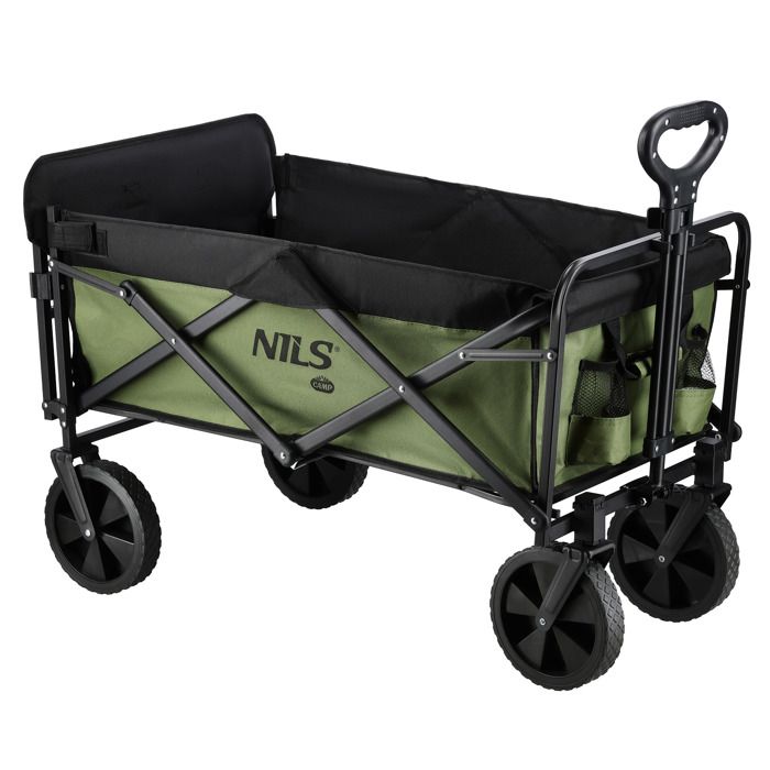 Chariot pliable de tourisme - NILS CAMP - 150L - Charge max 100 kg - Roues 8 pouces - Matériau 600D Oxford