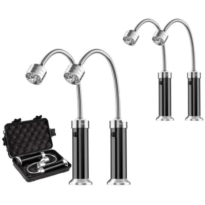 Lampe pour Barbecue Lot de 4 Lumières LED de Gril BBQ avec Base magnétique Rotation à 360 Degrés Flexible Réglable pour Barbecue