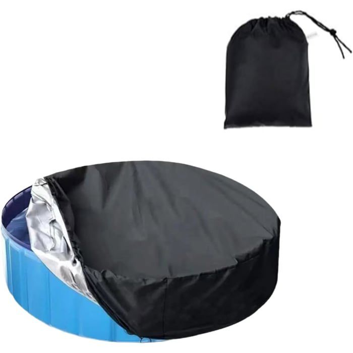 Bâche de piscine circulaire pliable résistante aux UV accessoire de piscine portable pour chiens et enfants - 190cm