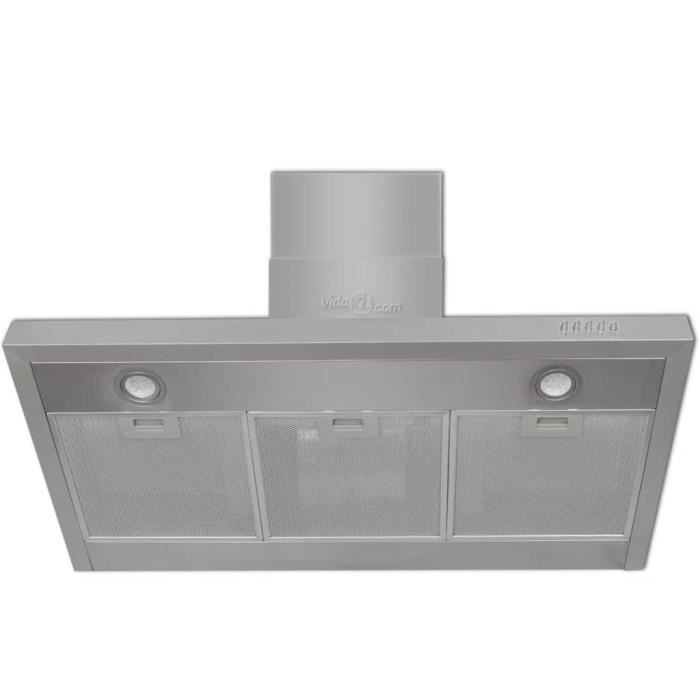 Hotte plate - AKOZON - AKO7334123552843 - Acier inoxydable - 720 m³/h - 3 niveaux de vitesse