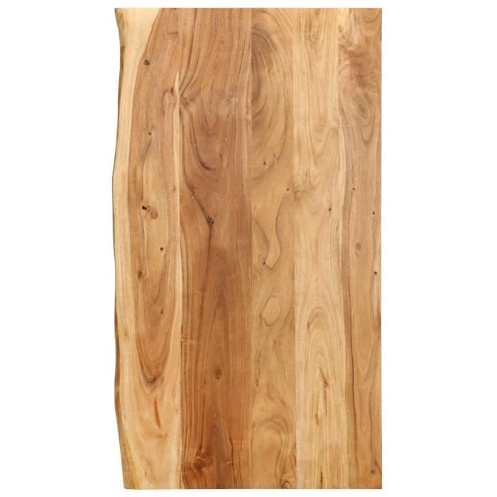 Dessus de meuble-lavabo - ALOMEJOR - Acacia - 100x55x25 cm - Bois massif - Laqué