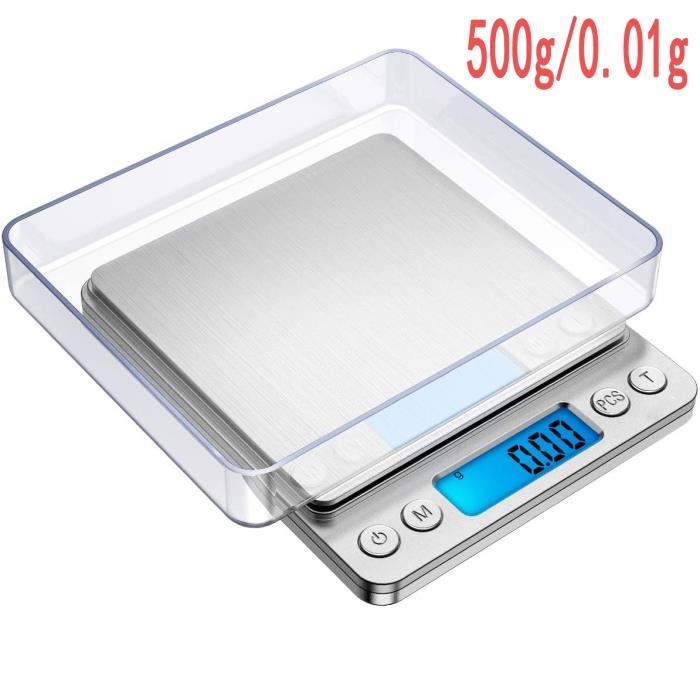 Balance de Cuisine de Précision - MINGMEI - 500g - 0.01g - Fonction Tare - 2 Plateaux