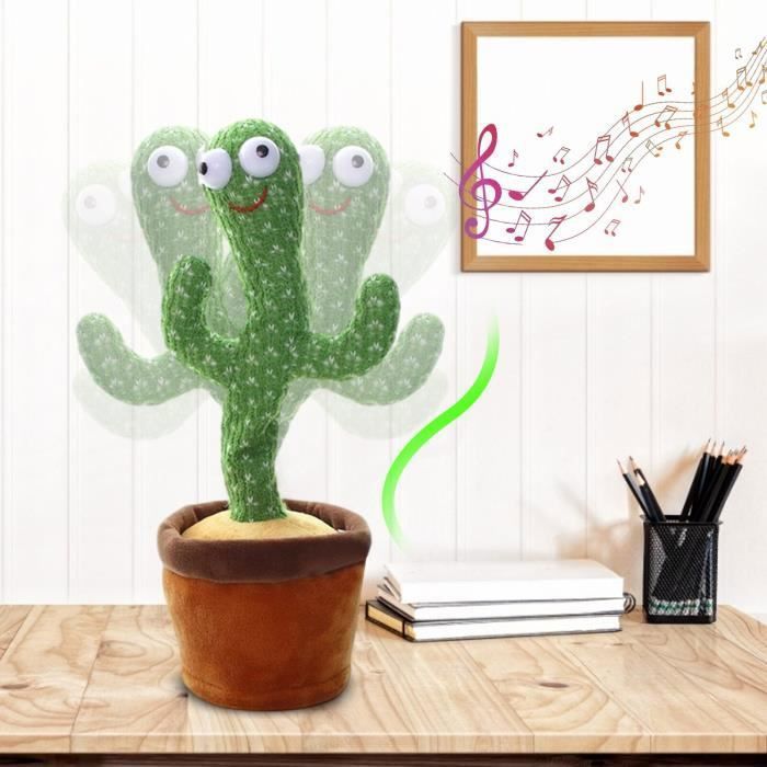Danse Cactus 120 chanson haut-parleur parlant Usb charge voix rptition  peluche cactus danseur jouet parler peluche jouets en - Cdiscount  Puriculture & Eveil bb