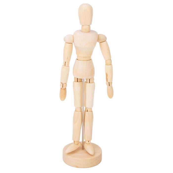 8 Po Bois Unisexe Art Mannequin En Bois Sectionné Figure Corporelle Posable 