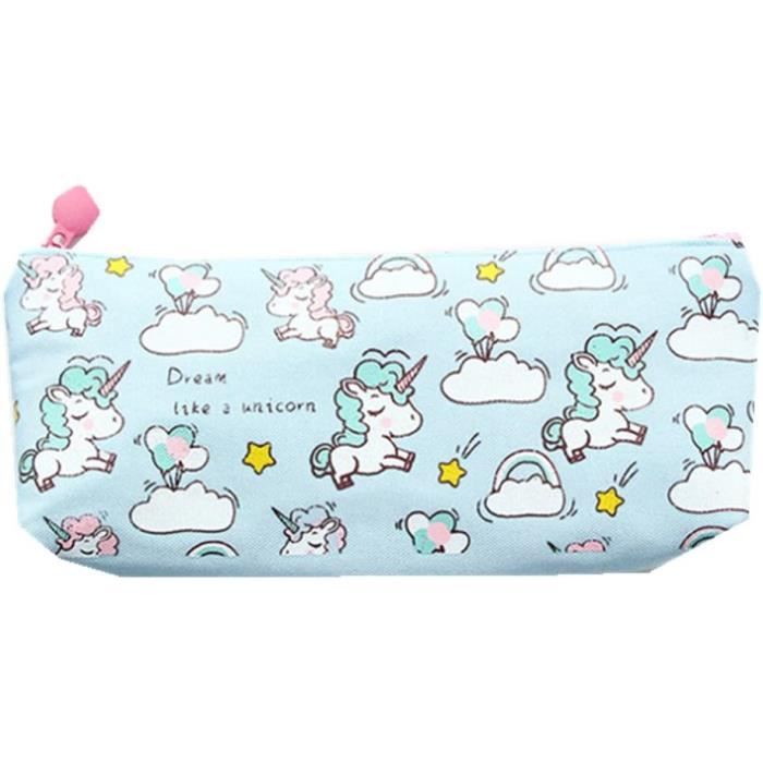 Trousse Scolaire 3D Licorne - Grande Capacité, Imperméable - Fournitures école Fille - Cadeau Enfant