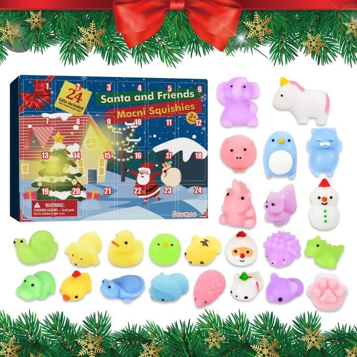 Cadeau Noël Bébé Calendrier De L'Avent 2025 Kinder 24 Peluche Miniature