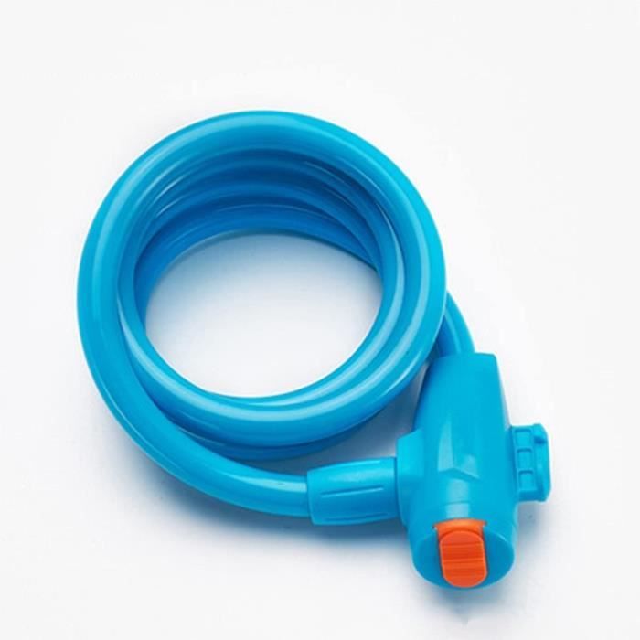 Antivol Vélo Câble 120 Cm X 12 Mm - Avec 2 Clés, Revêtement PVC, Pour Vélo, Trottinette, Porte, Etc.