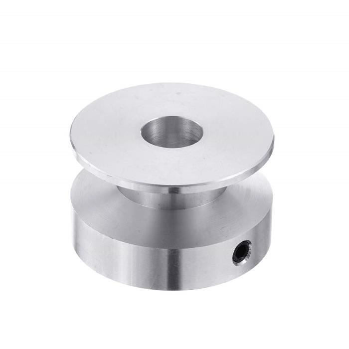 Poulie Moteur Aluminium Rainure Unique Type A - Diamètre 100 Mm, Alésage 19/24 Mm Pour Compresseur - 10