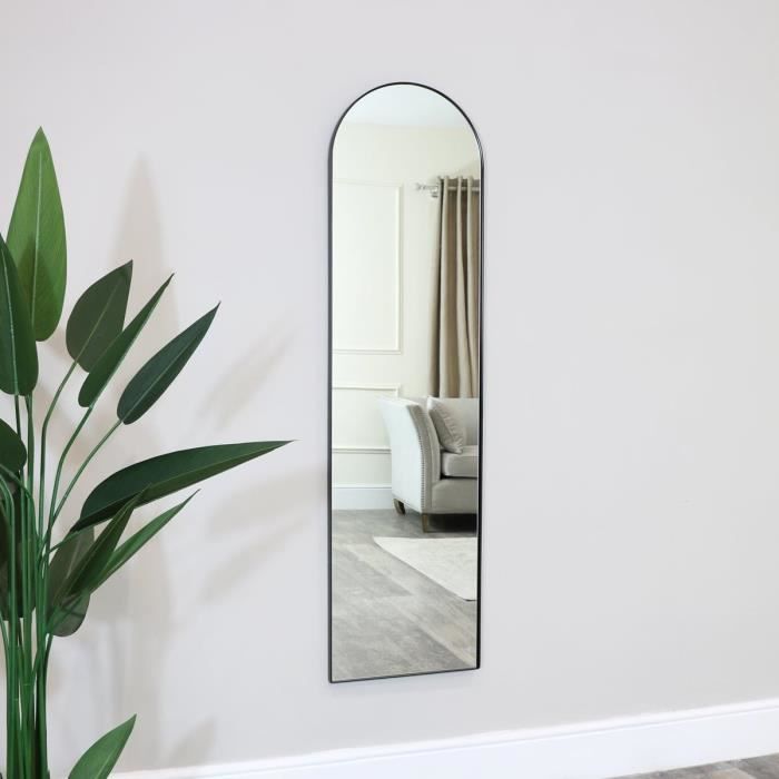 Melody Maison Miroir mural arche encadré noir [2740] Cdiscount Maison