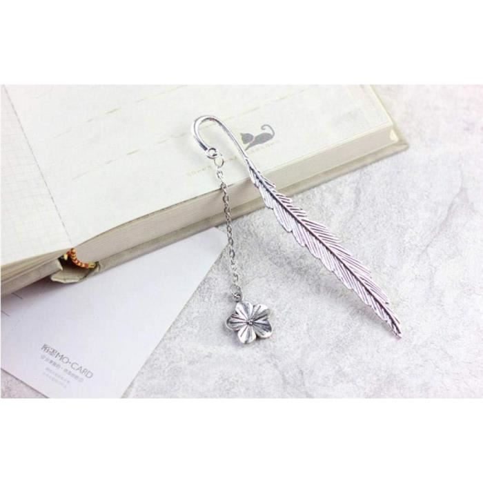 2 Pcs Marque-Page en Métal avec Papillon et Fleurs Séchées