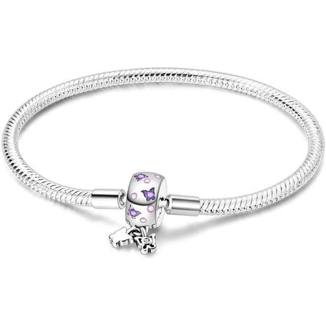 Bracelet Cheville Argent 925 - Chaîne Réglable Avec Cœur - Boho Style Pour Femmes