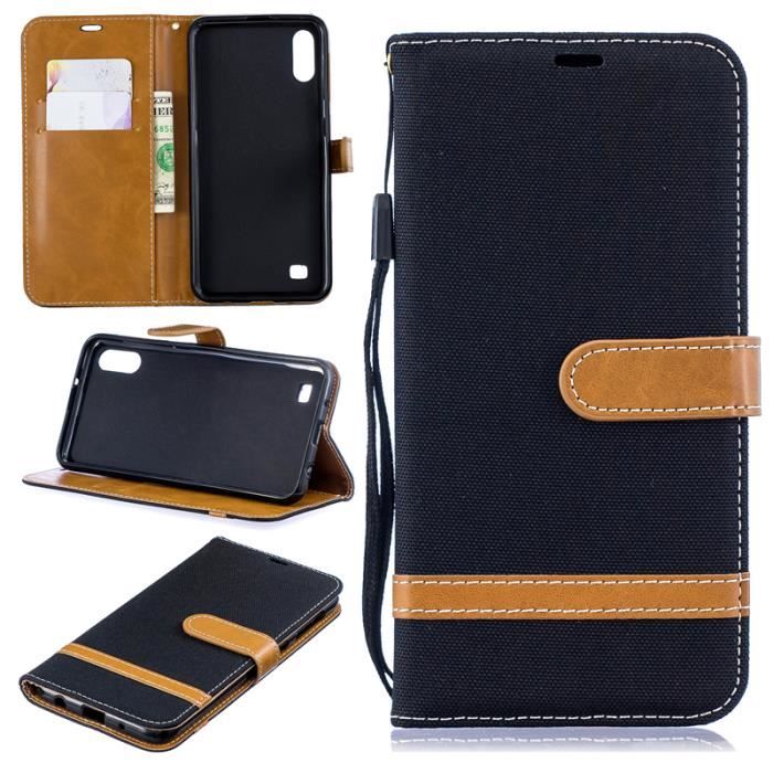 Housse Téléphone Etui Samsung Galaxy A10 6.2" , Housse Etui en Cuir PU