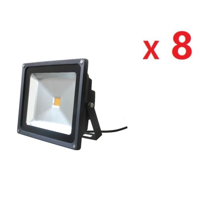 Auralum Projecteur LED 50W Blanc Froid COB LED Projecteur /Étanche IP65 Lumi/ère dInondation Gris Coque