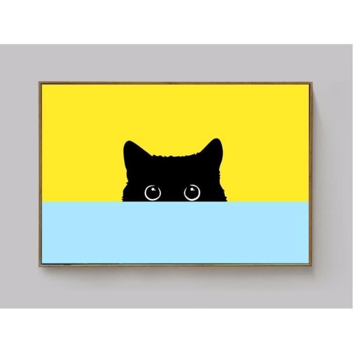 Nordic Simple Mignon Petit Chat Des Peintures Decoratives Chambre D Enfant Pendu Tableaux Tableaux Non Aerosol Cdiscount Maison