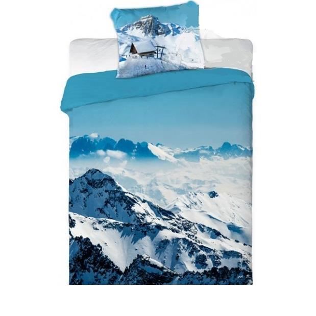 Parure De Lit Montagne 160 X 200 Achat Vente Parure De Drap Cdiscount