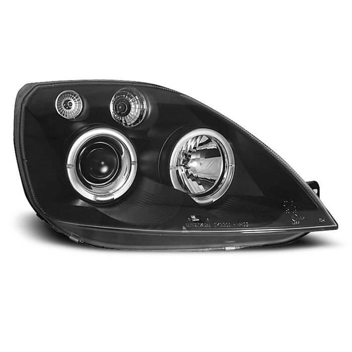 Paire de feux phares Ford Fiesta MK6 02-05 angel eyes noir-27361318